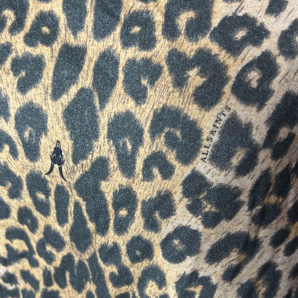 All saints Y2K leopard t-shirt dress Medium - Picture 4 of 4